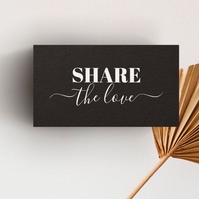 Modern Elegant Black White Beauty Salon Referral Visitkort (Skapare uppladdad)