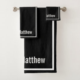 Modern Elegant Black &white Monogram 