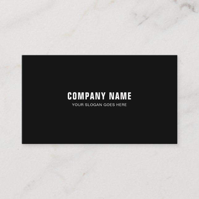 Modern Elegant Black White Simple Company Template Visitkort (Framsida)