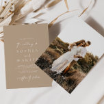 Modern Elegant-Blek - Taupe-inbjudan till fotobröl Inbjudningar<br><div class="desc">Designad att samordna med för den "moderna klassiska" bröllopsinbjudan. Om du vill ändra information klickar du på "Anpassa". Visa samlingslänken på den här sidan om du vill se alla matchande objekt i den här vackra designen eller se samlingen här: https://bit.ly/3H2bCfh</div>