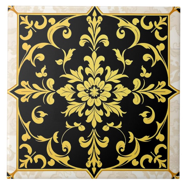 Modern Elegant Blommigt Collection för lyxprodukte Kakelplatta (Framsidan)