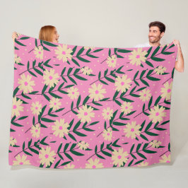 Modern Elegant Blommigt Fleecefilt