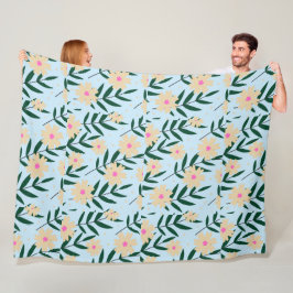 Modern Elegant Blommigt Fleecefilt