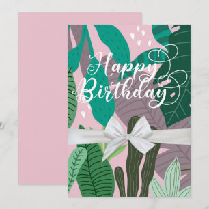 Modern Elegant Blommigt Grattis på födelsedagen-pl