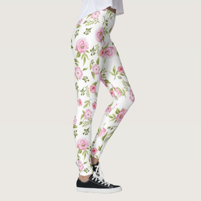 Modern Elegant Blommigt Leggings (Höger)