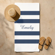 Modern Elegant Blue and White Rand Mönster Namn