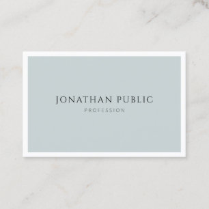 Modern Elegant Blue för minimalistisk Professione Visitkort