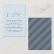 Modern Elegant Blue Script Bokar för Baby