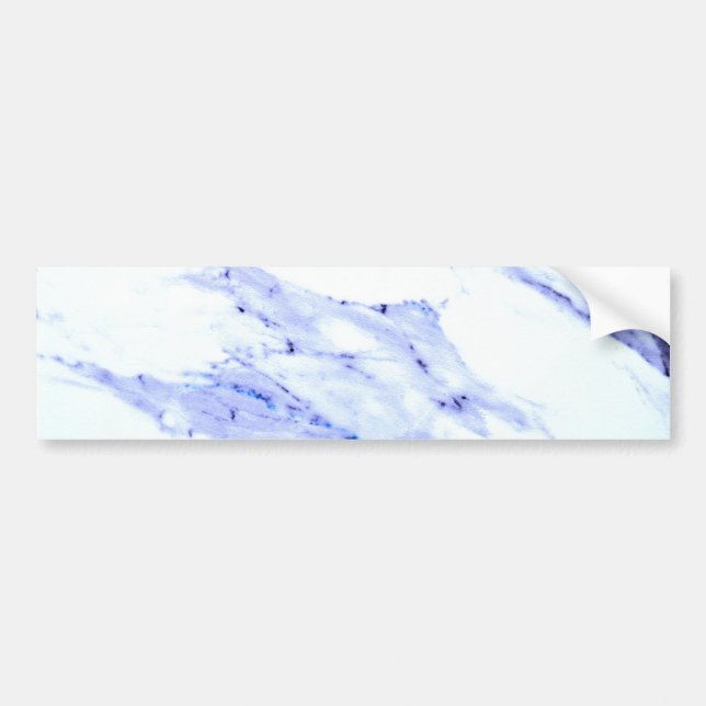 Modern Elegant Blue, Vit marmor granit mönster Bildekal (Framsidan)
