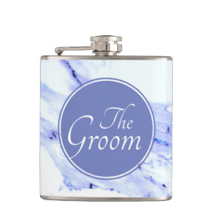 Modern Elegant Blue, Vit marmor granit mönster Fickplunta