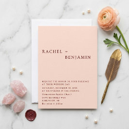 Modern Elegant Bohemian Terracotta Bröllop Inbjudningar