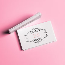 Modern Elegant Boho Black Ram Monogram