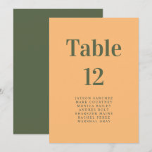 Modern Elegant Boho Bröllop-platsnummer