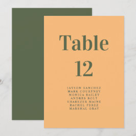 Modern Elegant Boho Bröllop-platsnummer