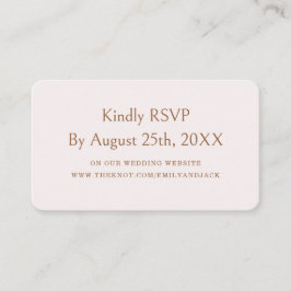 Modern Elegant Boho Champagne Bröllop RSVP qr-kod Tilläggskort
