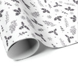 Modern Elegant Botanicals jul Helgdag Gift Presentpapper<br><div class="desc">Modern Elegant Botanical jul Helgdag Gift Wrapping Papper</div>