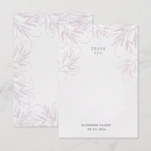 modern elegant botanik rosa babydusch tack kort