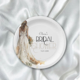 Modern Elegant Bride i Bröllop Gown Möhippa