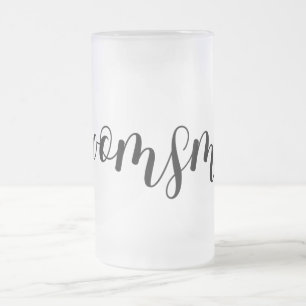 Modern Elegant Bröllesman Frostat Ölglas