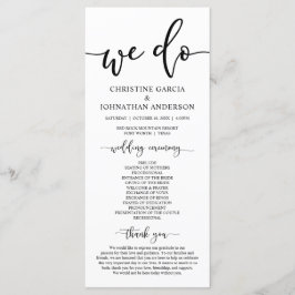 Modern elegant, Bröllop Ceremony Program