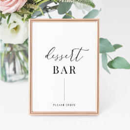 Modern Elegant bröllop Dessert Pub-tecken