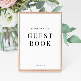 Modern Elegant bröllop Guestbook-tecken