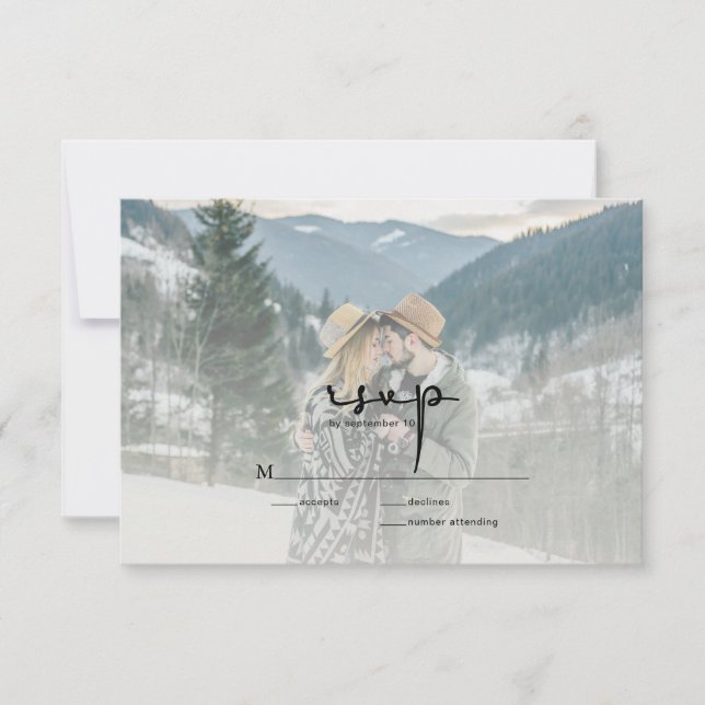 Modern Elegant-Bröllop OSA för fotokort Kort (Framsida)