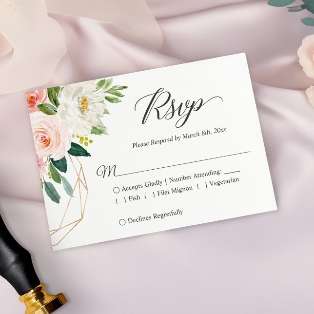 Modern Elegant-Bröllop OSA för  Rosa Blommigt (Skapare uppladdad)
