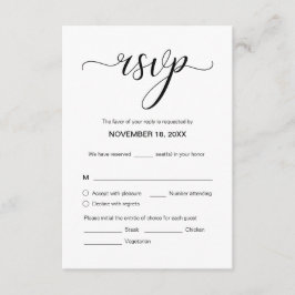 Modern Elegant bröllop OSA, svara Tilläggskort