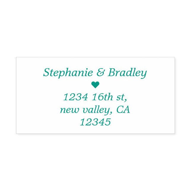 Modern Elegant bröllop par Namn Returadress Självfärgande Stämpel (Design)