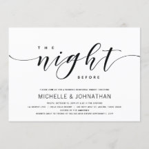 Modern Elegant bröllop Rehearsal Dinner Inbjudan