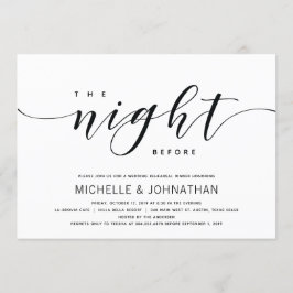 Modern Elegant bröllop Rehearsal Dinner Inbjudan