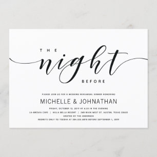 Modern Elegant bröllop Rehearsal Dinner Inbjudan