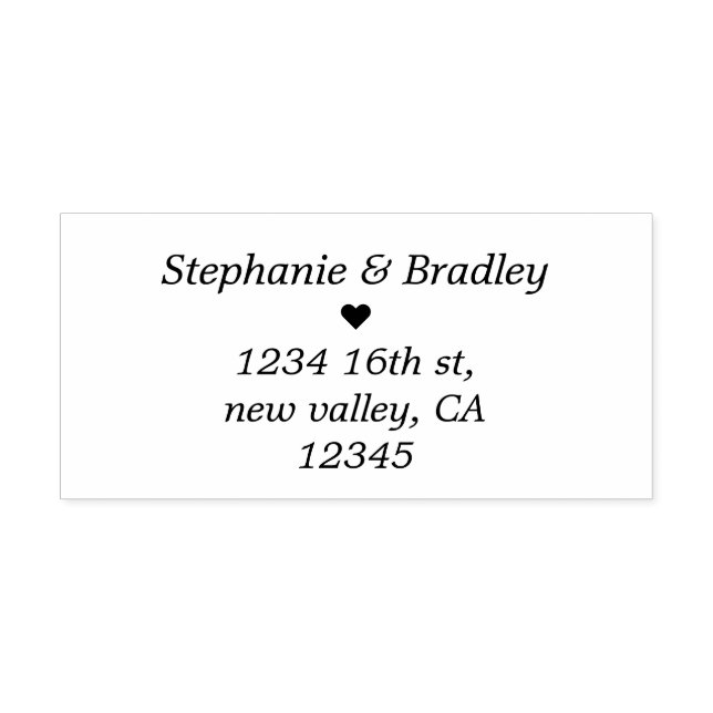 Modern Elegant bröllop Self Inking Rubber Frimärke Självfärgande Stämpel (Design)