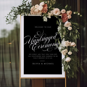 Modern Elegant Bröllop-signatur för ej ansluten Poster