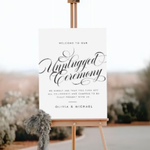 Modern Elegant Bröllop-signatur för ej ansluten Poster