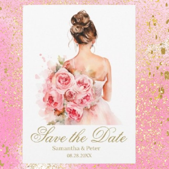 Modern Elegant Bröllop Spara Datum Datumet (Create lasting memories—customize yours to reflect your unique love.)