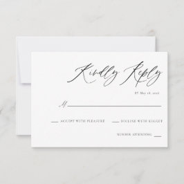 Modern Elegant Bröllops-RSVP OSA Kort
