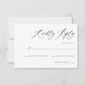 Modern Elegant Bröllops-RSVP OSA Kort