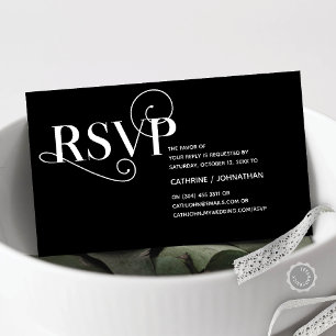 Modern Elegant, Bröllops RSVP, Svar, Svara Tilläggskort
