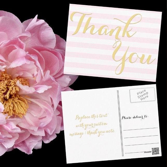 Modern Elegant Bröllopsbaby Shower Event Tackkort Vykort (Modern Elegant Wedding Baby Shower Event Thank You Postcard)
