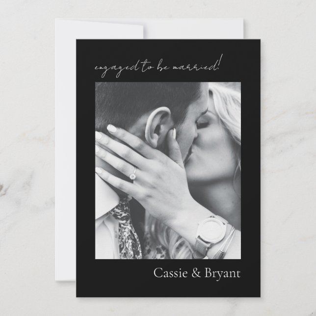 Modern Elegant Bröllopsinbjudan Meddelande (Framsida)