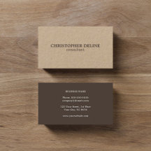 Modern Elegant Brown Kraft Consultant