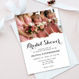 Modern Elegant Brudtärnor Bröllopsdusch Inbjudningar