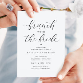 Modern Elegant Brunch med Bruden Bröllopsfest Inbjudningar