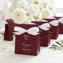 Modern Elegant Burgunder Guld Minimalistisk Bröllo