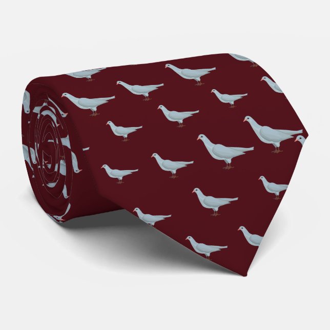 Modern Elegant Burgundy Dove Seamless Mönster Slips (Rullad)