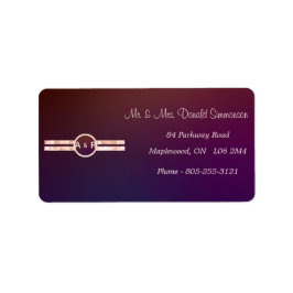 Modern Elegant Burgundy och Rosa Sparkling Bröllop Adressetikett