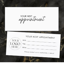 Modern Elegant Business Logo Appointment Card