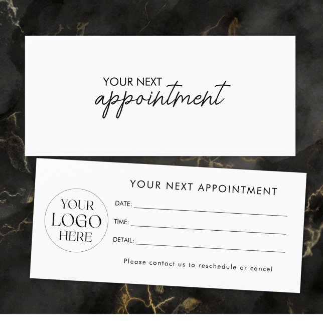 Modern Elegant Business Logo Appointment Card (Front and Back)